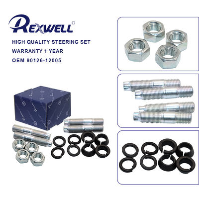 Wytrzymałe samochody samochodowe Hex Lobular 90126-12005 Front Steering Knuckle Bolt Stud Set Kit dla Toyota Land Cruiser Pickup FZJ7# 2007